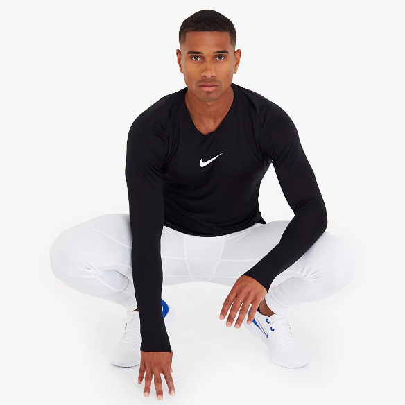 Nike Dri-FIT Park 1st Layer LS Jersey - Black/White