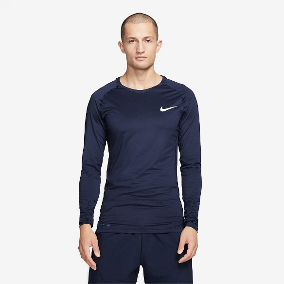 Nike Pro Tight-Fit LS TopObsidian/White