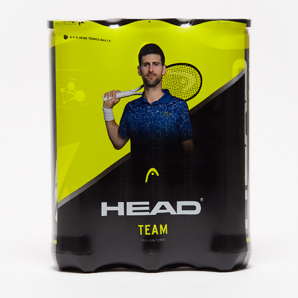 HEAD Team Championship 4 Ball Tube Tri-Pack - Yellow