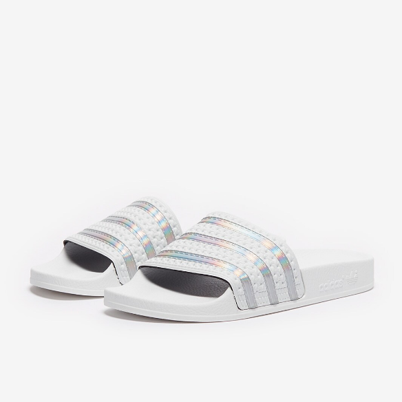 adidas Originals Womens adiletteCrystal White/Ftwr White/Crystal White