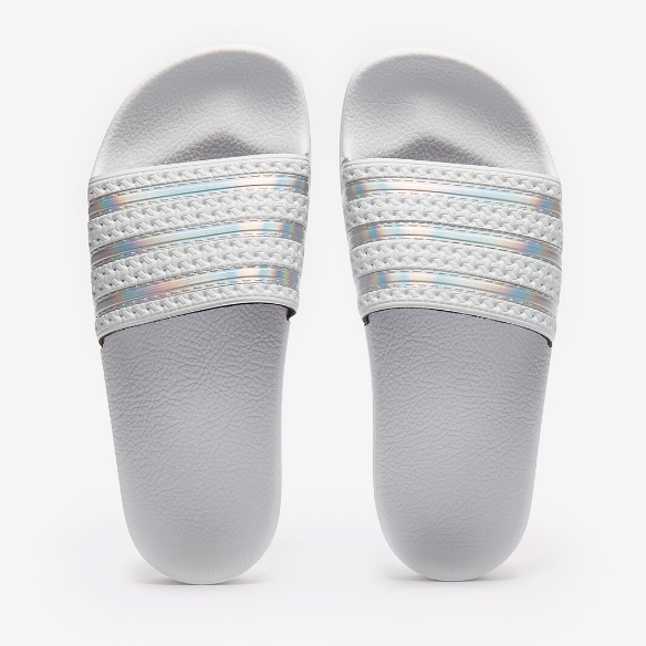 adidas Originals Womens adiletteCrystal White/Ftwr White/Crystal White