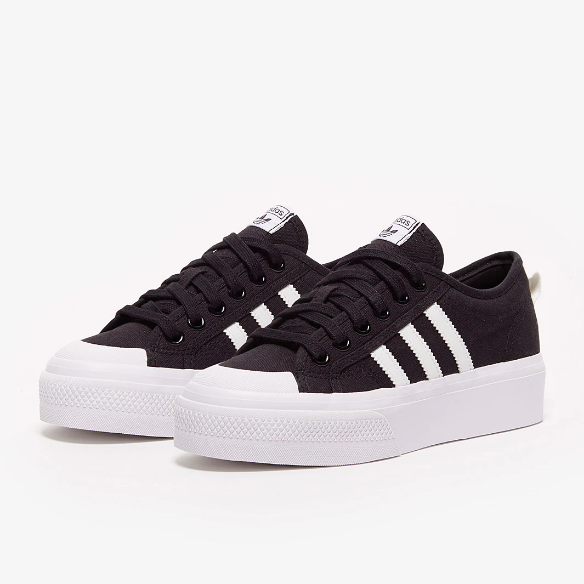 adidas Originals Womens Nizza Platform - Core Black/Ftwr White