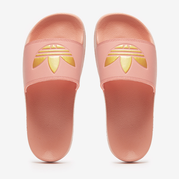 adidas Originals Womens adilette LiteTrace Pink F17/Gold Met./Trace Pink F17