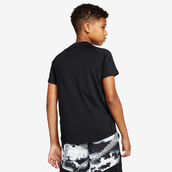 Nike Boys Pro Short Sleeve Top - Black/White