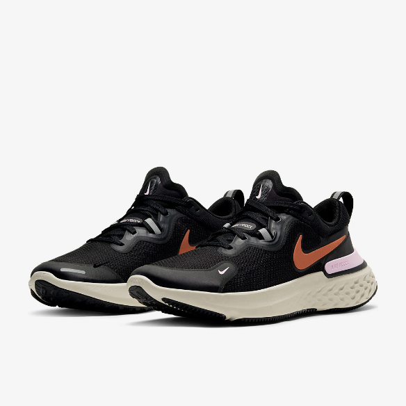 Nike Womens React Miler - Black/Metallic Copper-Lt Arctic Pink