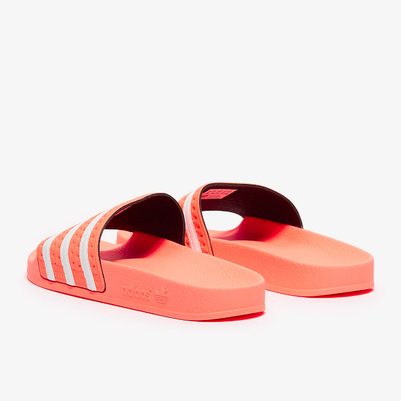 adidas Originals Womens AdiletteSemi Flash Orange/Ftwr White/Semi Flash Orange