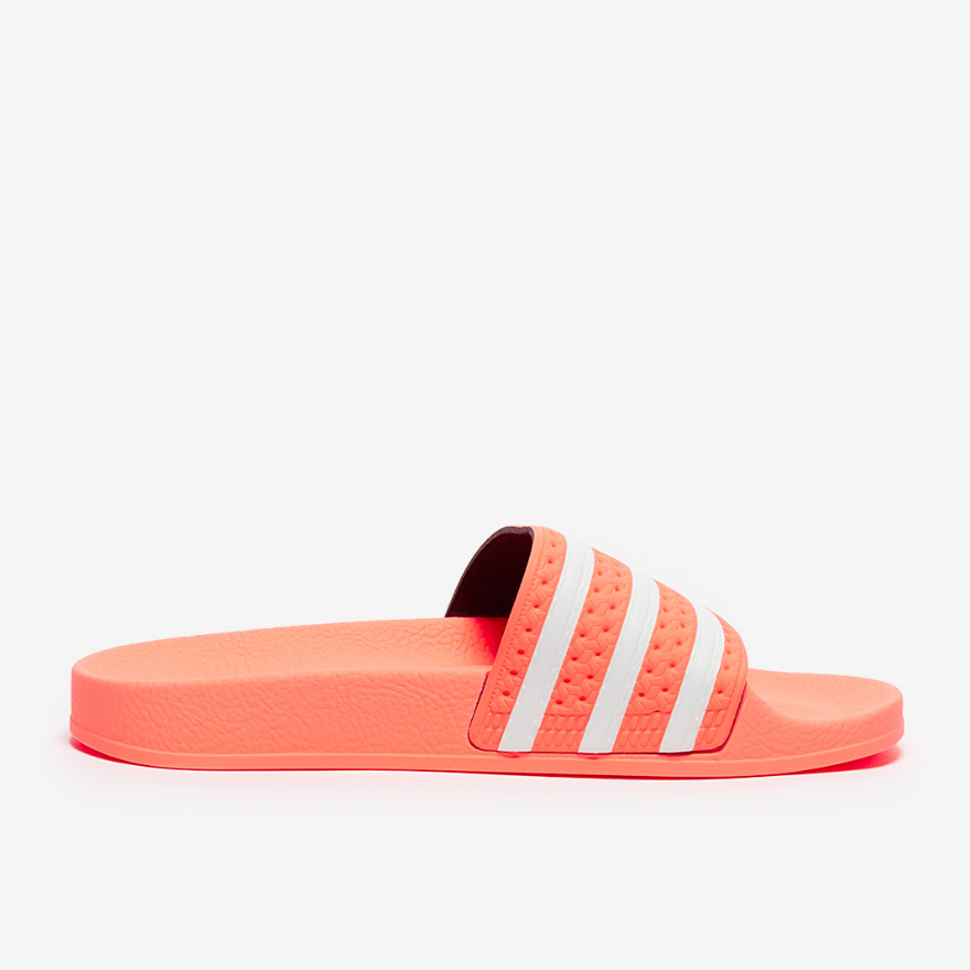 adidas Originals Womens AdiletteSemi Flash Orange/Ftwr White/Semi Flash Orange