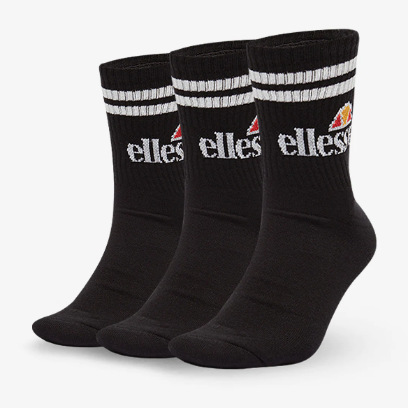 Ellesse Core Pullo Socks 3 Pack - Black