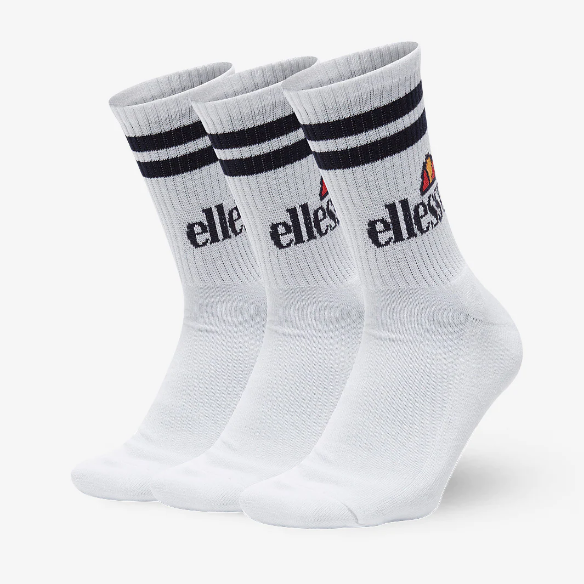 Ellesse Core Pullo Socks 3 Pack - White