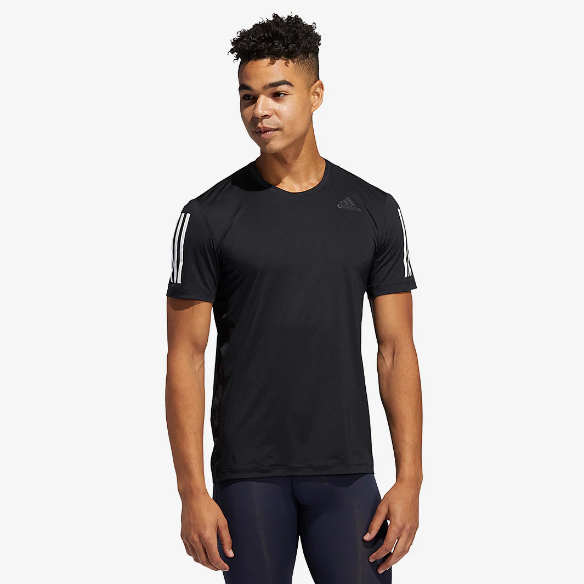 adidas Techfit Fitted Short Sleeve 3Stripes Top