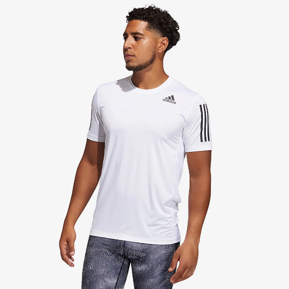 adidas Techfit Fitted Short Sleeve 3Stripes Top