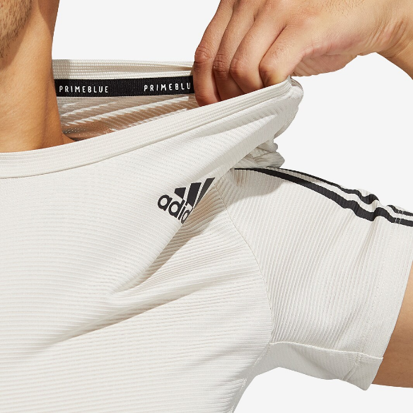 adidas Aero 3 Stripes Tee Primeblue