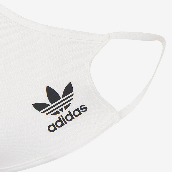 adidas Face Cover S 3 Pack - White/Black