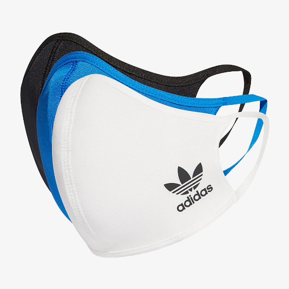 adidas Face Cover S 3 PackBlack/White/Bluebird