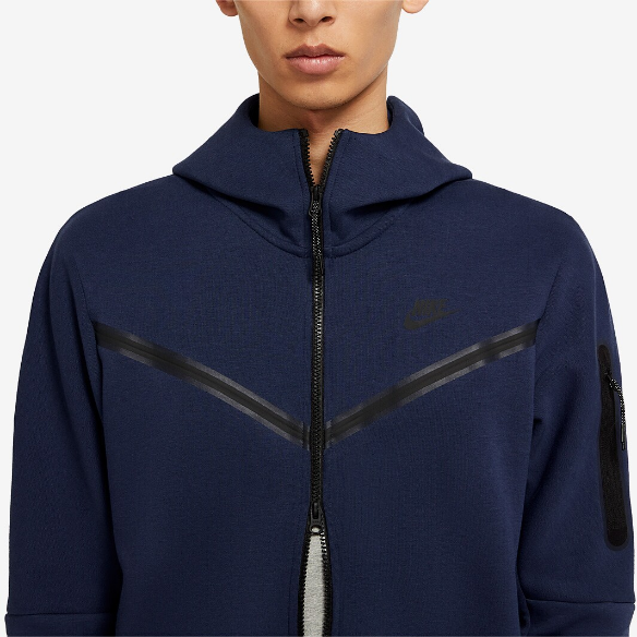 Nike Sportswear Tech Fleece Hoodie - Midnight Navy/White