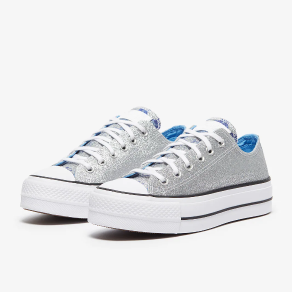 Converse Womens Chuck Taylor All Star Lift - Silver/University Blue/White