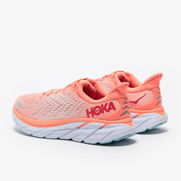 Hoka Womens Clifton 8 - Cantaloupe/Silver Peony