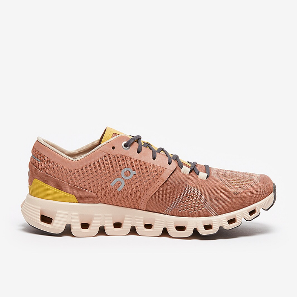 On Womens Cloud X - Mocha/Sand