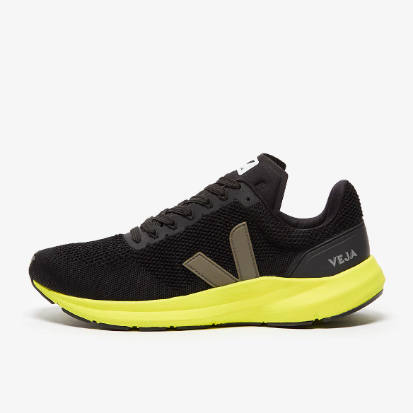 VEJA Marlin LT - Black/Kaki/Jaune-Fluo