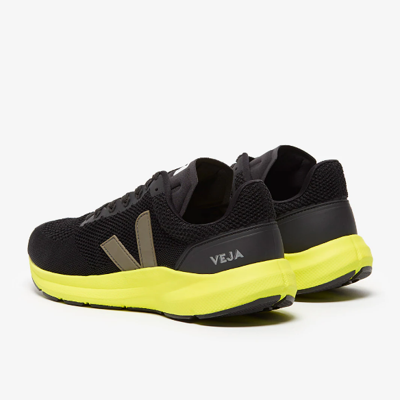 VEJA Marlin LT - Black/Kaki/Jaune-Fluo