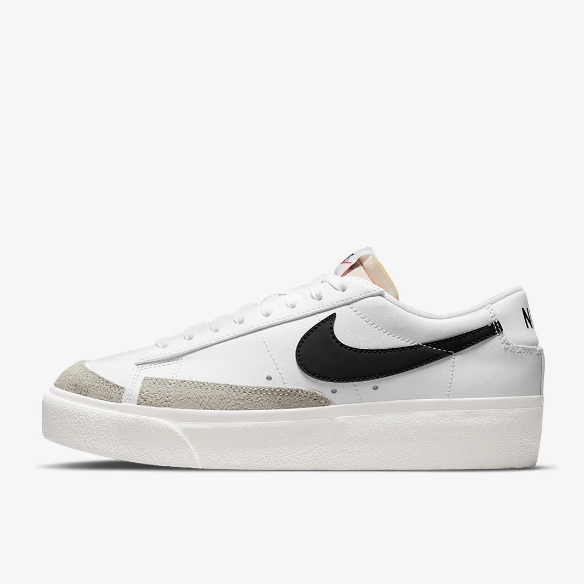 Nike Sportswear Womens Blazer Low Platform - White/Black/Sail/Team Orange
