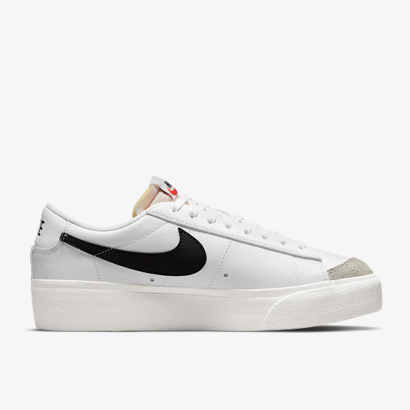 Nike Sportswear Womens Blazer Low Platform - White/Black/Sail/Team Orange