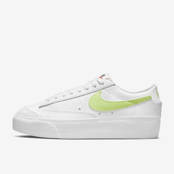 Nike Sportswear Womens Blazer Low Platform - White/Light Lemon Twist/White/Black