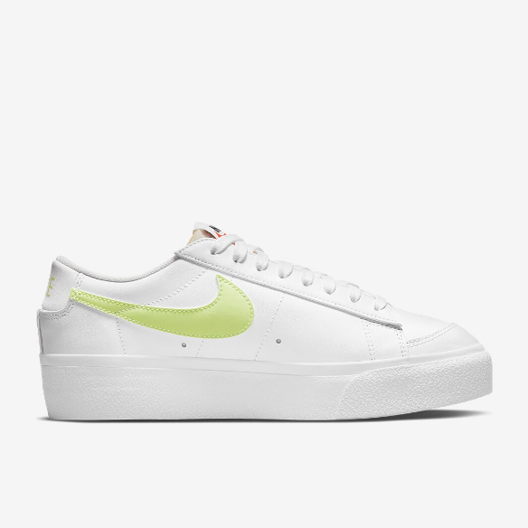 Nike Sportswear Womens Blazer Low Platform - White/Light Lemon Twist/White/Black