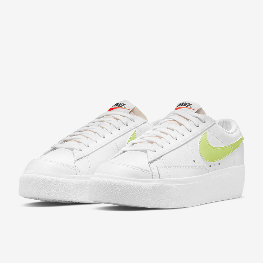 Nike Sportswear Womens Blazer Low Platform - White/Light Lemon Twist/White/Black