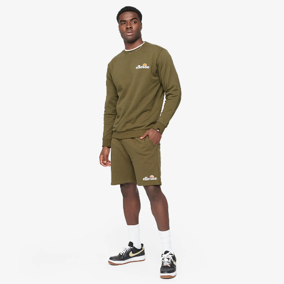 Ellesse Core Embroidered Silvan Fleece Short - Khaki