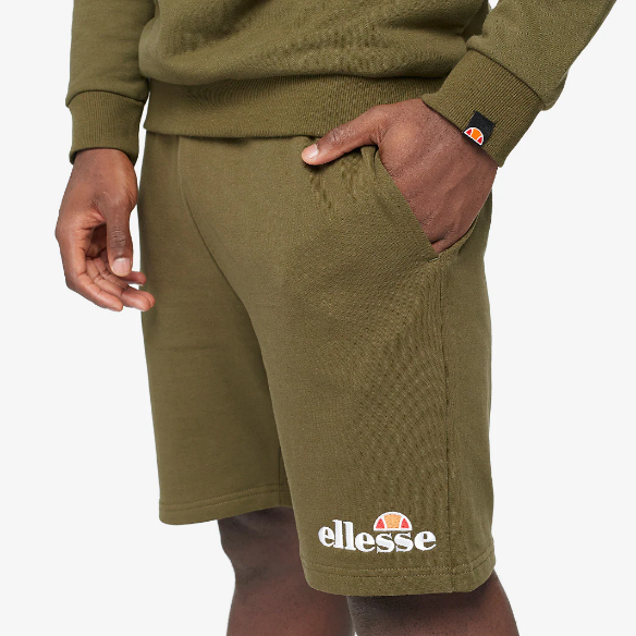 Ellesse Core Embroidered Silvan Fleece Short - Khaki
