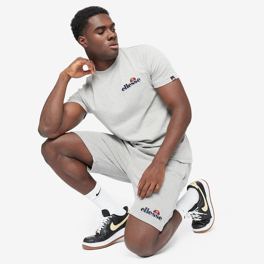 Ellesse Core Embroidered Silvan Fleece Short - Grey Marl
