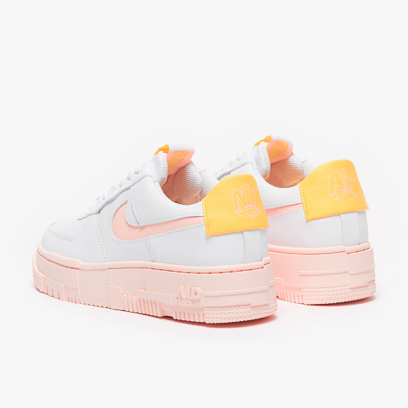 Nike Sportswear Womens Air Force 1 Pixel - White/Arctic Orange/Sail/Orange Pearl