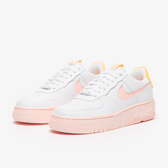 Nike Sportswear Womens Air Force 1 Pixel - White/Arctic Orange/Sail/Orange Pearl