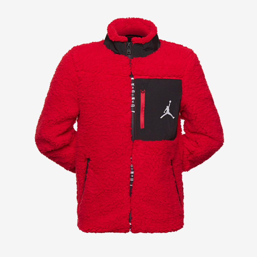 Jordan Boys Sherpa Full-Zip Jacket - Gym Red