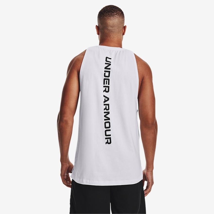 Under Armour Baseline Cotton TankWhite/Black