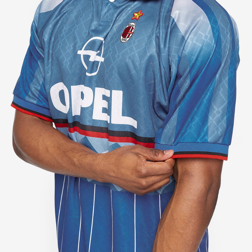 Score Draw AC Milan 1996 Fourth ShirtBlue/White