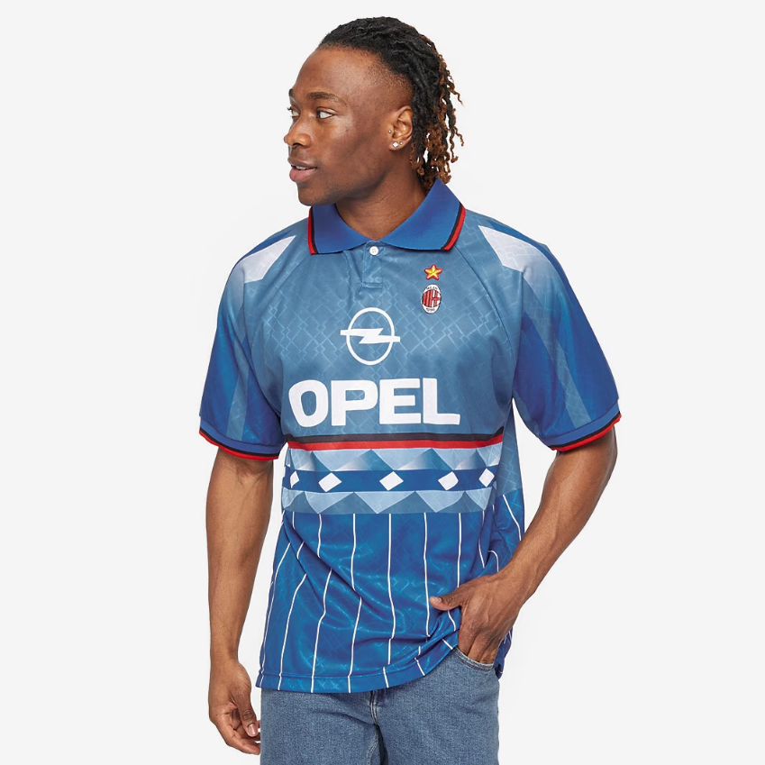 Score Draw AC Milan 1996 Fourth ShirtBlue/White