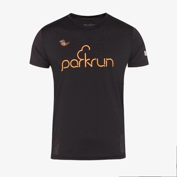 parkrun junior tee - black