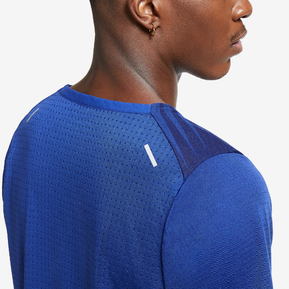 Nike USA Rise 365 Short Sleeve Top - Deep Royal Blue/Reflective Silv