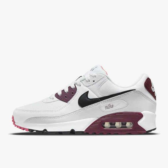 Nike Sportswear Womens Air Max 90 - White/Black-Dark Beetroot-Archaeo Pink