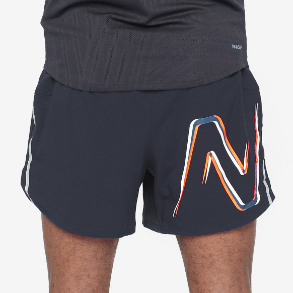 New Balance Graphic Impact Run 5Inch Short - Eclipse