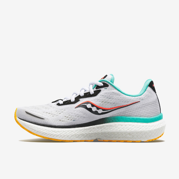 Saucony Womens Triumph 19 - White/Black/Vizi