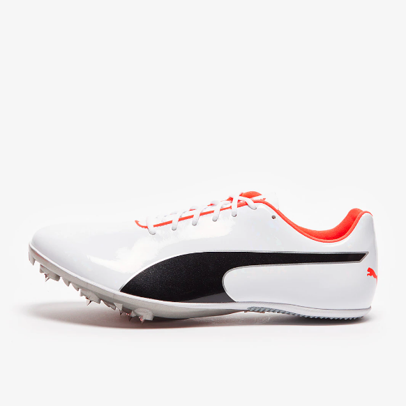 PUMA evoSPEED Sprint 10 (Unisex)- Puma White-Puma Black-Lava BlastPuma White-Puma Black-Lava Blast