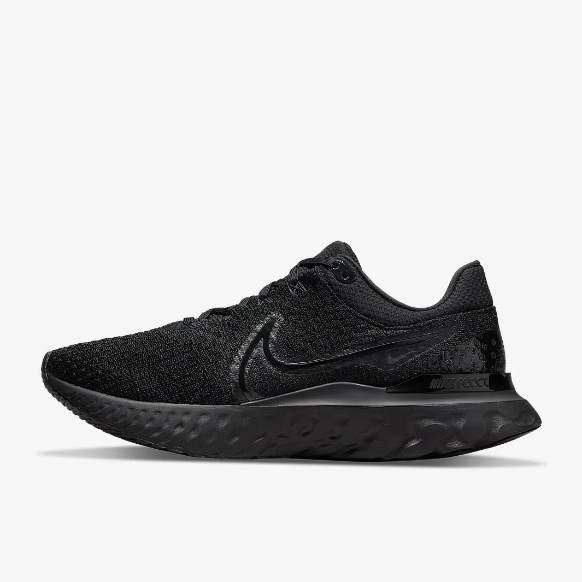 Nike React Infinity Run Flyknit 3 - Black/Black-Black