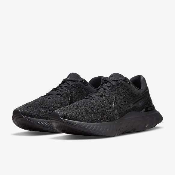 Nike React Infinity Run Flyknit 3 - Black/Black-Black