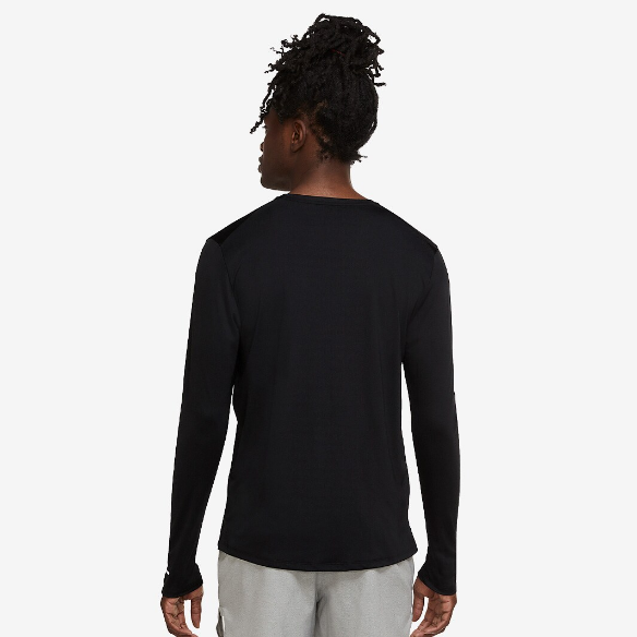 Nike Dri-FIT UV Run Division Miler Long Sleeve Top - Black/Reflective Silv