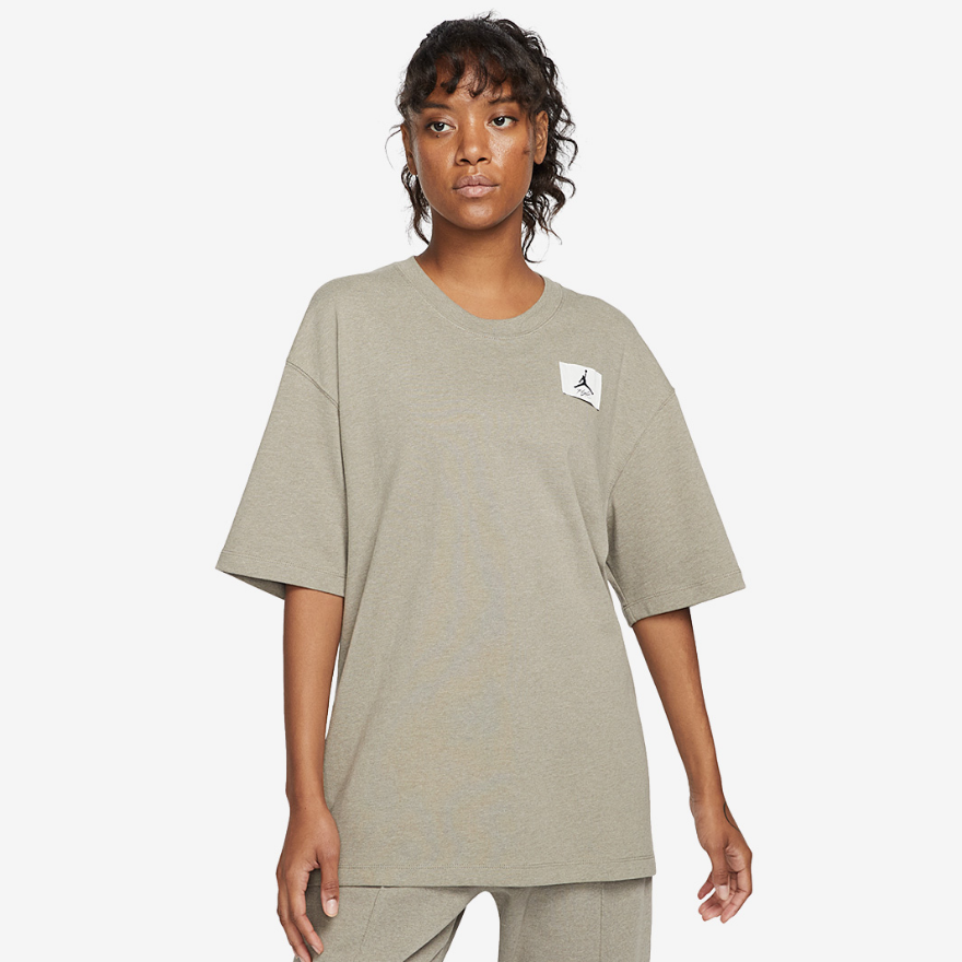 Jordan Womens Essentials Tee - Light Army/HTR/Saturn Gold