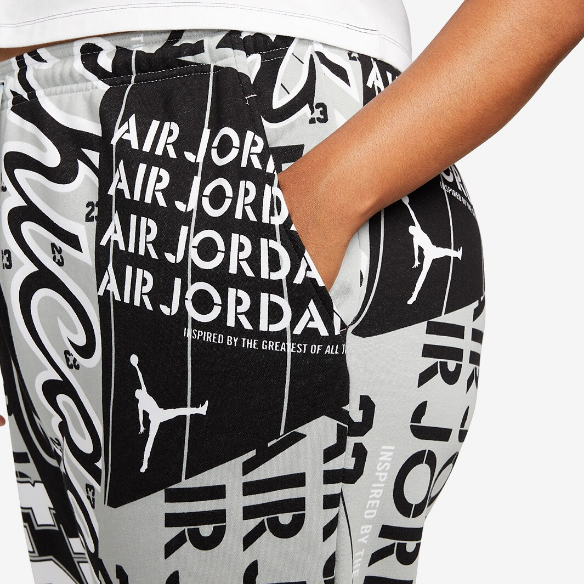 Jordan Womens Fleece Allover Printed Pants