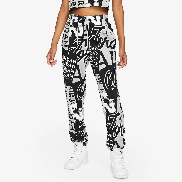 Jordan Womens Fleece Allover Printed Pants